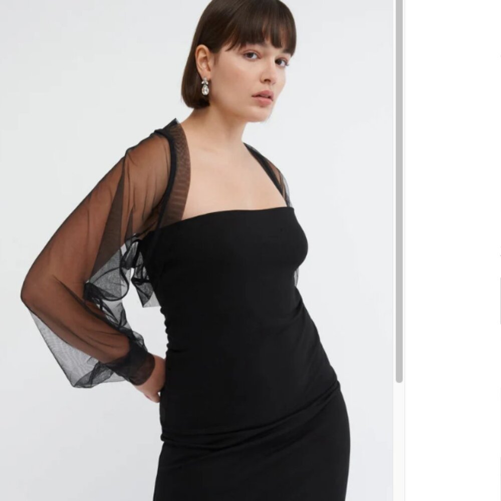 Marcella Olympia Bolero - Black Mesh Like New S